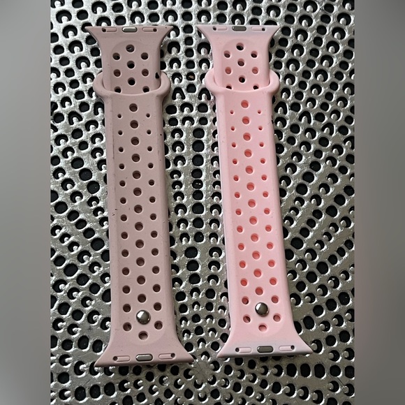 Lot of 2 Breathable Silicone Apple Watch Band Replacements 38mm - Picture 1 of 2